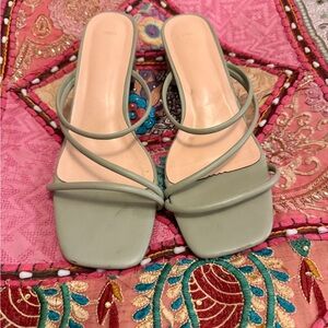 SHEIN Sage Green Strappy Heels